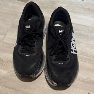 Hoka Men's Black and White Bondi 8 Athletic Shoes size 12